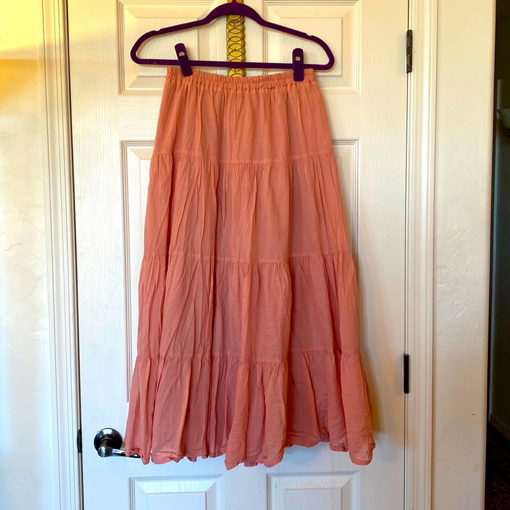 Full Length Blush Colored Prairie Skirt